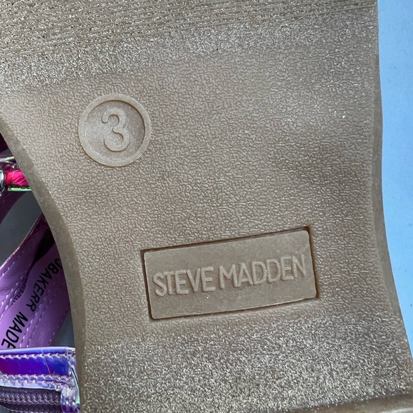 Little Girls Steve Madden Multi color Sandals Sz 3 - Picture 4 of 4